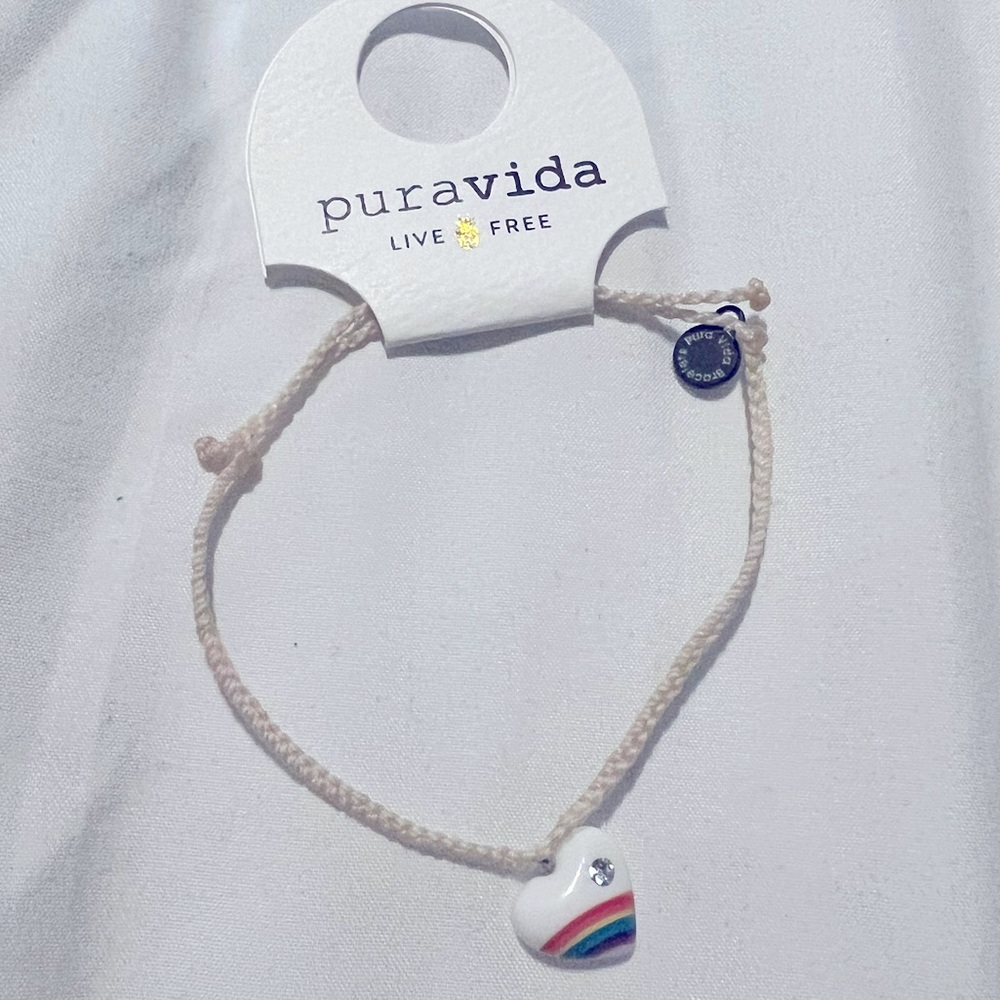 Pura Vida Vintage Rainbow Heart